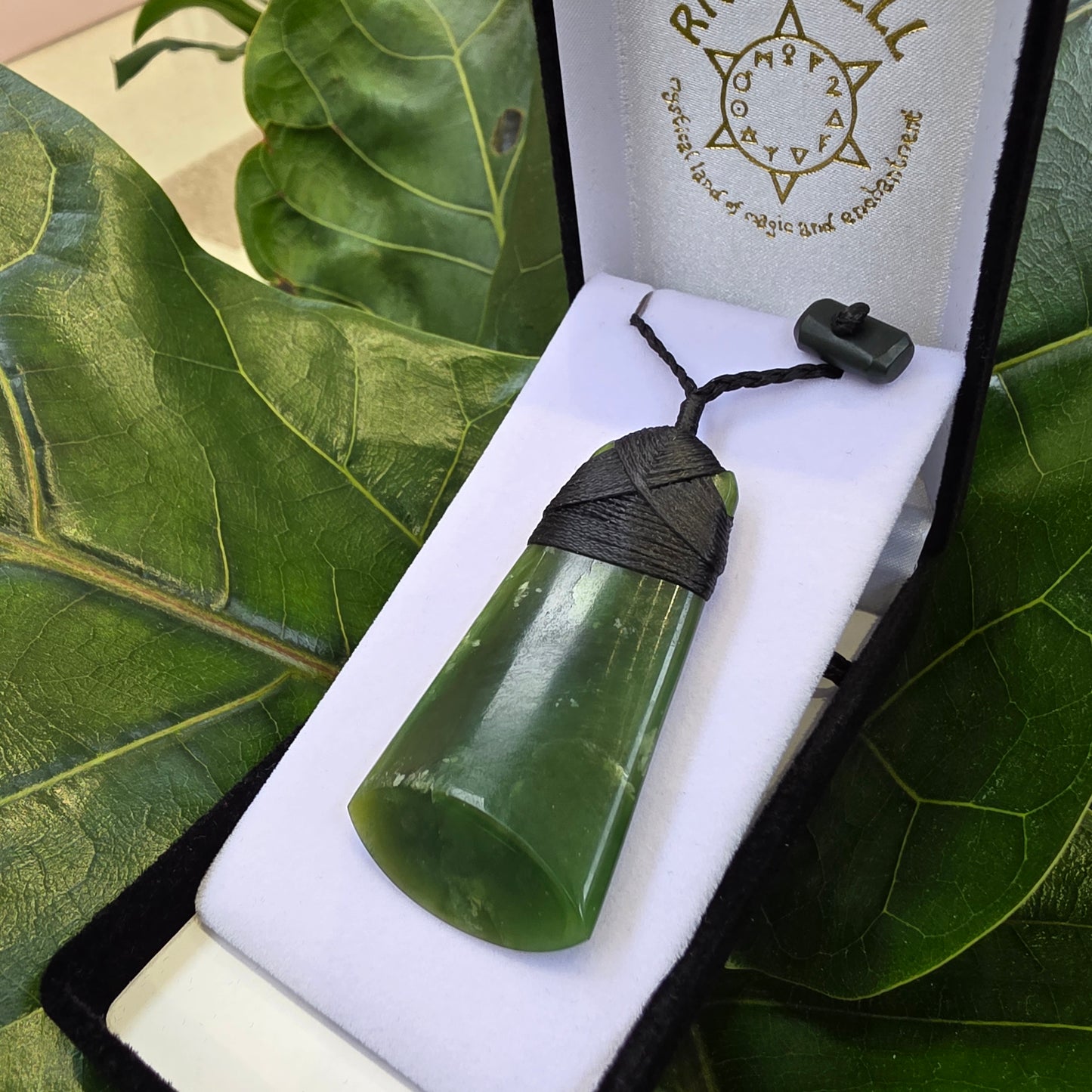 Greenstone Toki Pendant 65x35 mm - Rivendell Shop