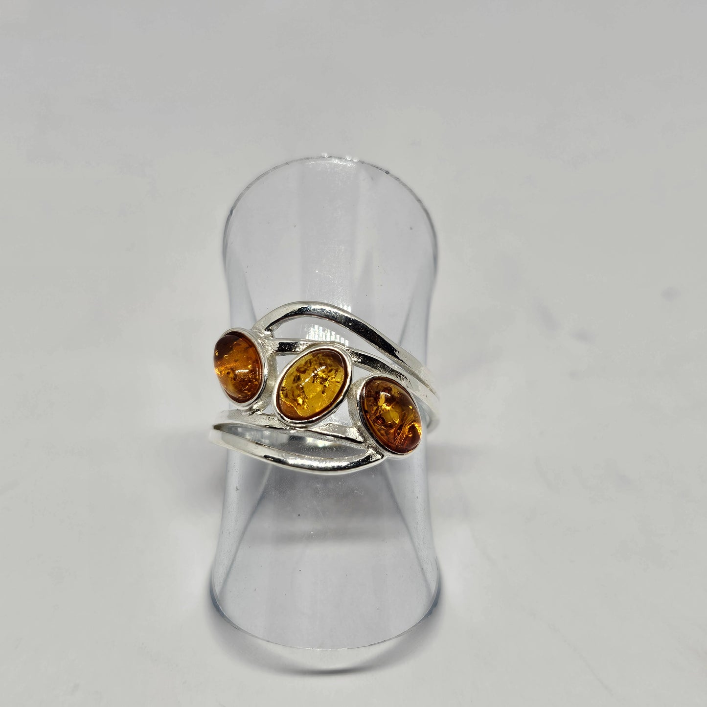 Amber Sterling Silver Ring - Rivendell Shop