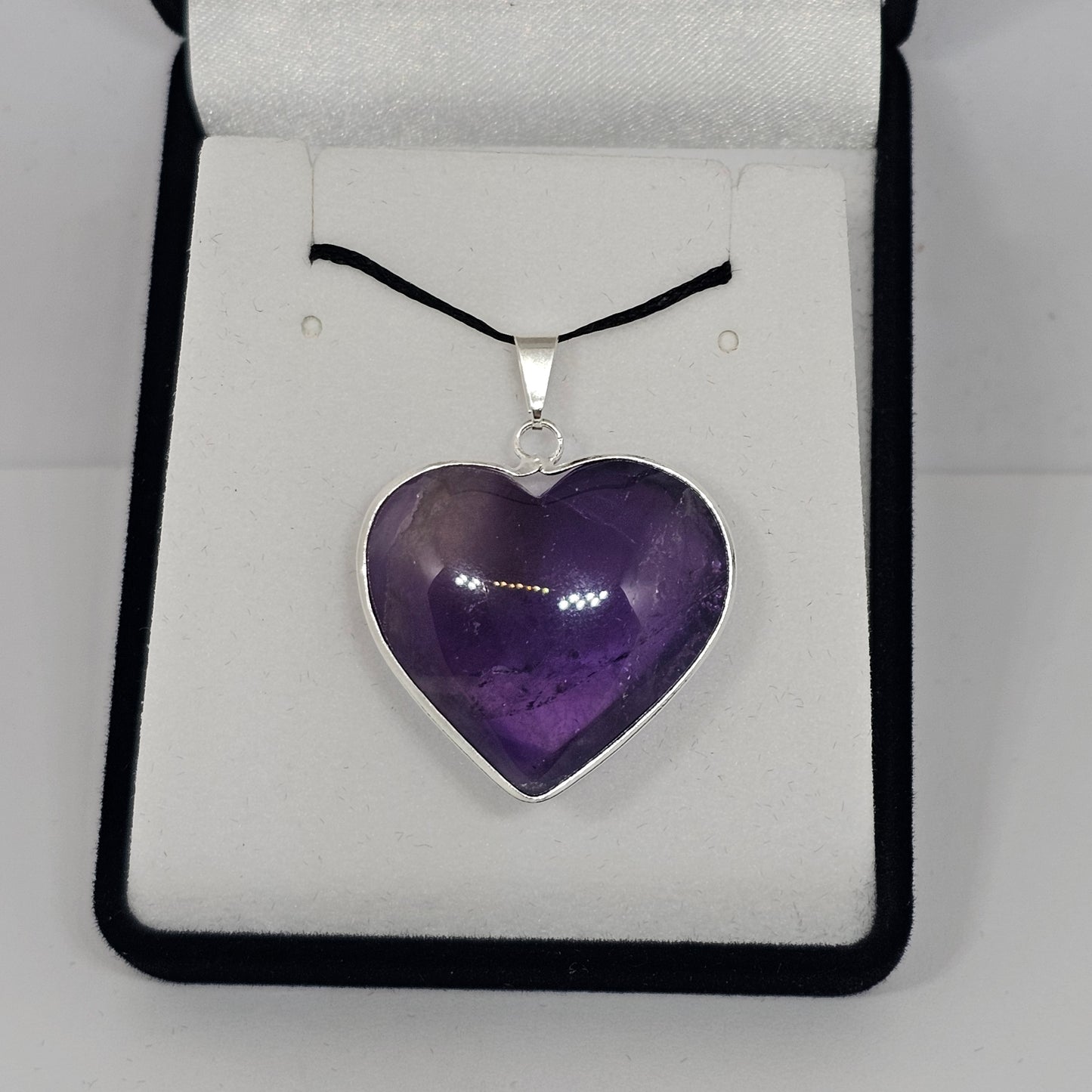 Amethyst Heart Pendant - Rivendell Shop