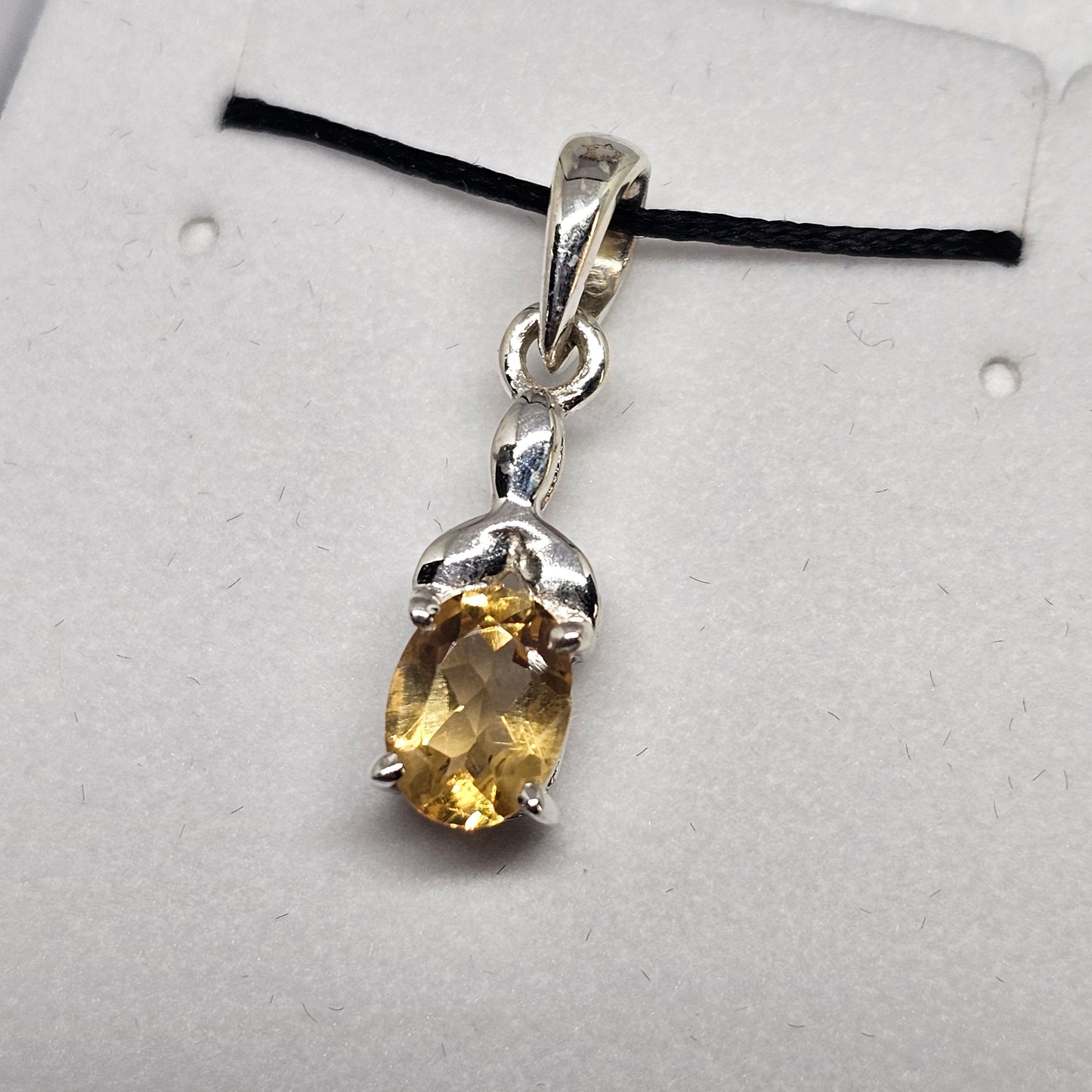 Citrine Sterling Silver Pendant - Rivendell Shop
