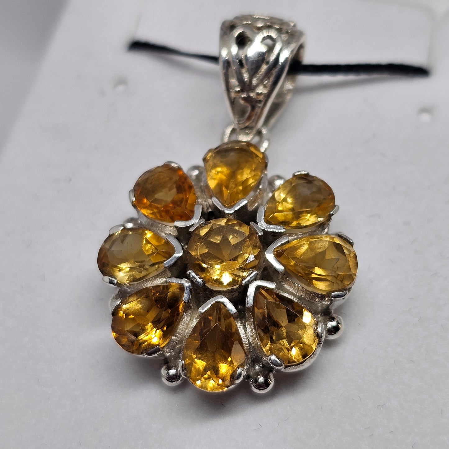 Citrine Sterling Silver Pendant - Rivendell Shop