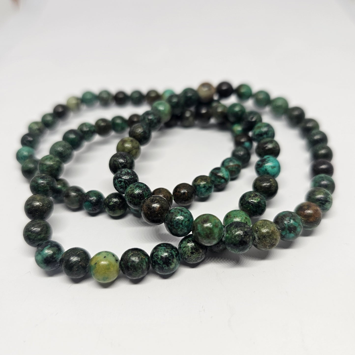 African Turquoise Round Bead Bracelet - Rivendell Shop