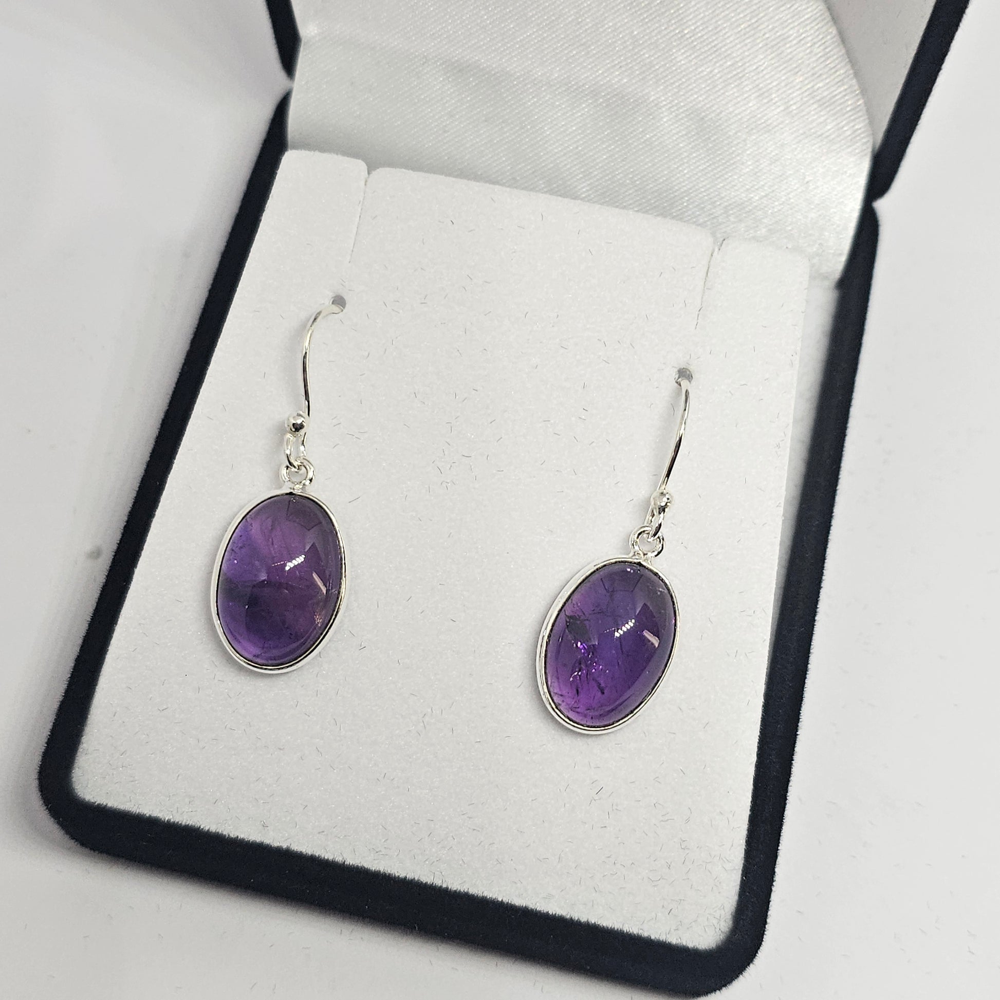 Amethyst Sterling Silver Earrings - Rivendell Shop