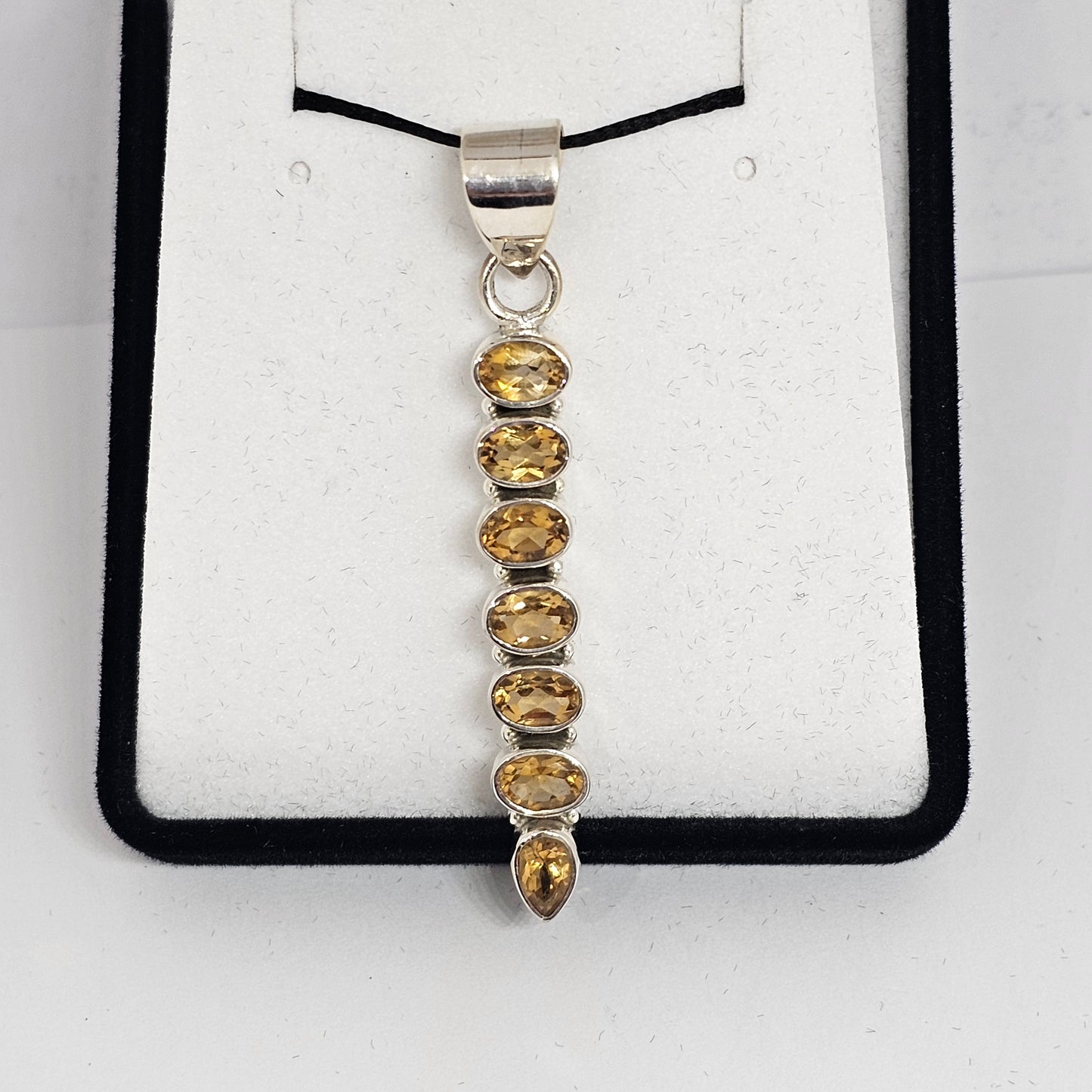 Citrine Sterling Silver Pendant - Rivendell Shop