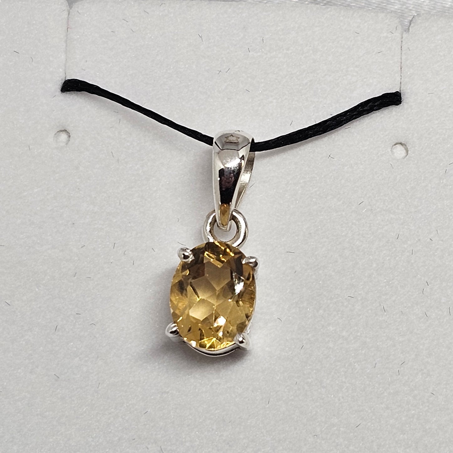 Citrine Sterling Silver Pendant - Rivendell Shop