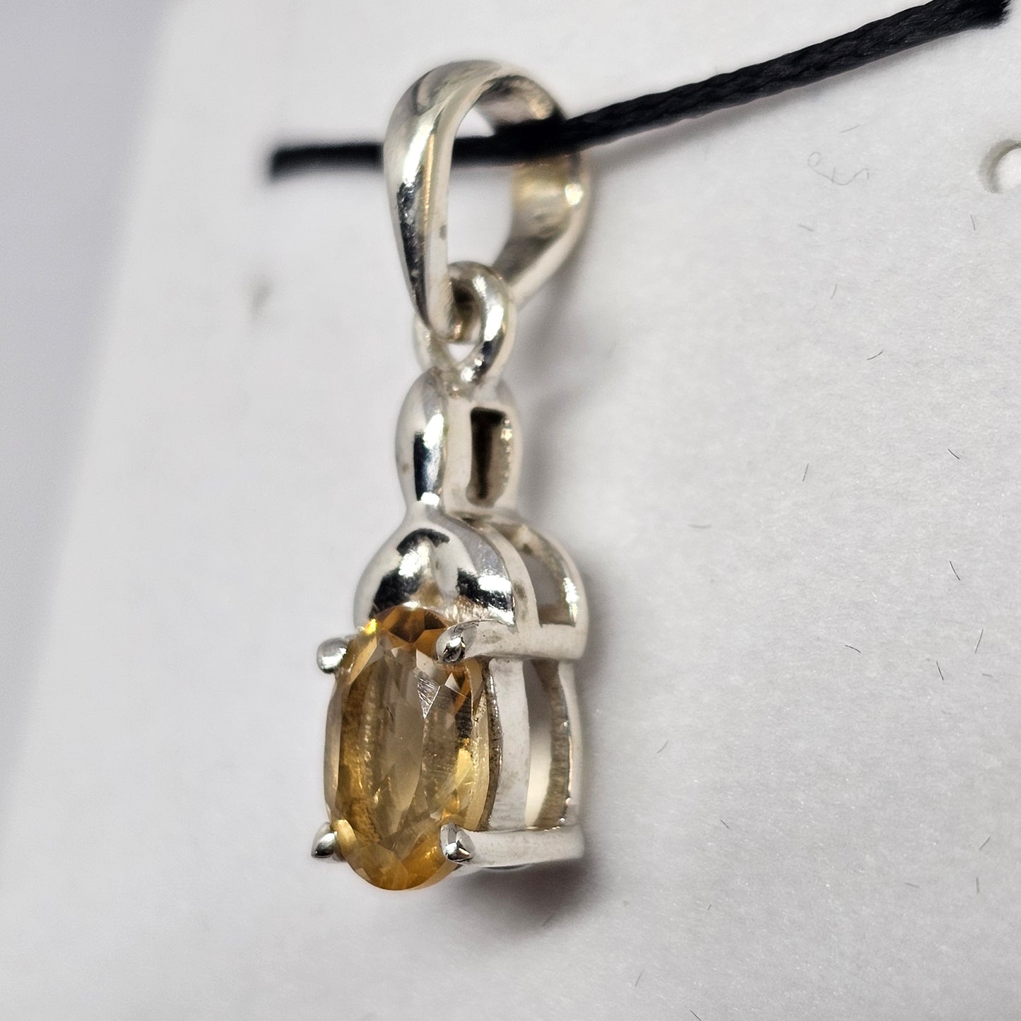 Citrine Sterling Silver Pendant - Rivendell Shop