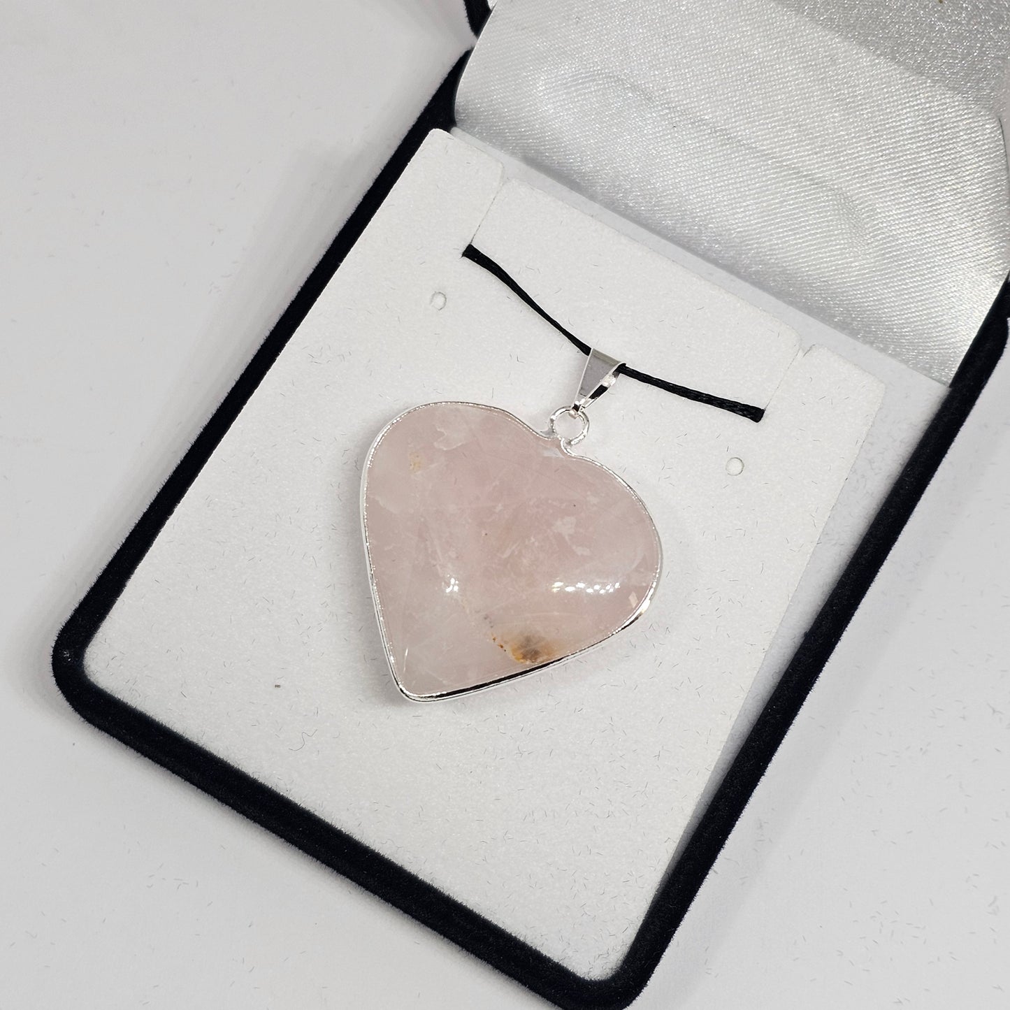 Rose Quartz Heart Pendant - Rivendell Shop
