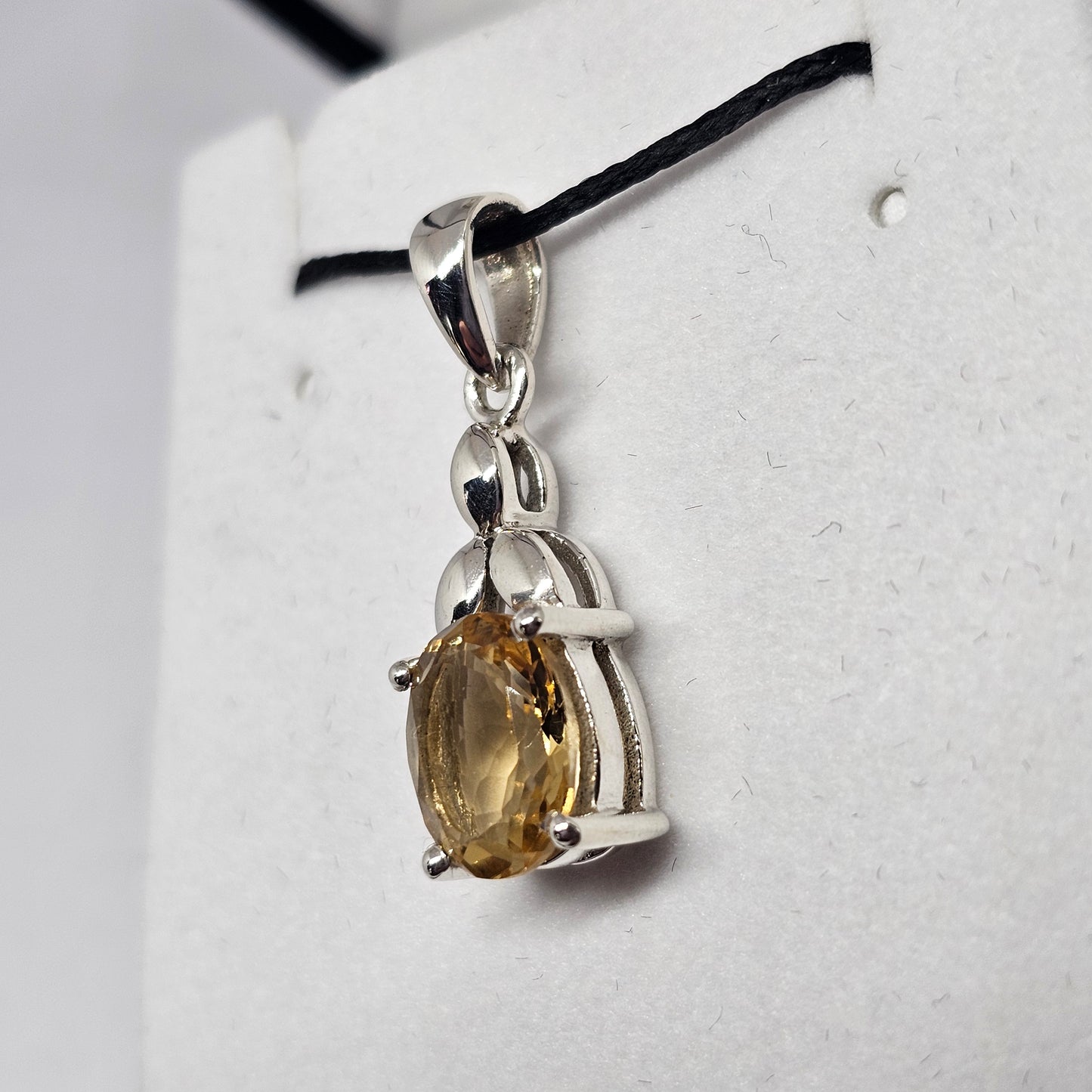 Citrine Sterling Silver Pendant - Rivendell Shop