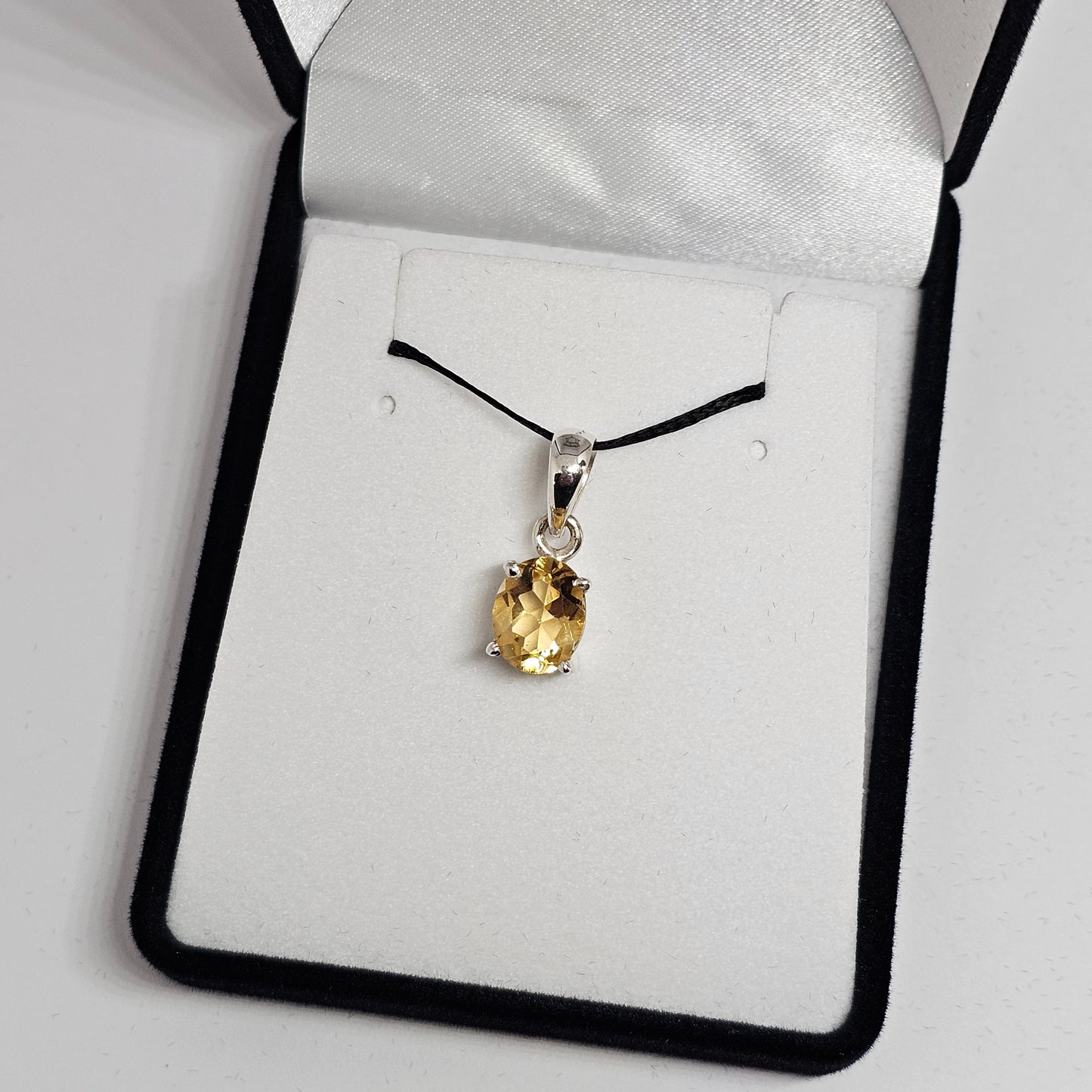 Citrine Sterling Silver Pendant - Rivendell Shop
