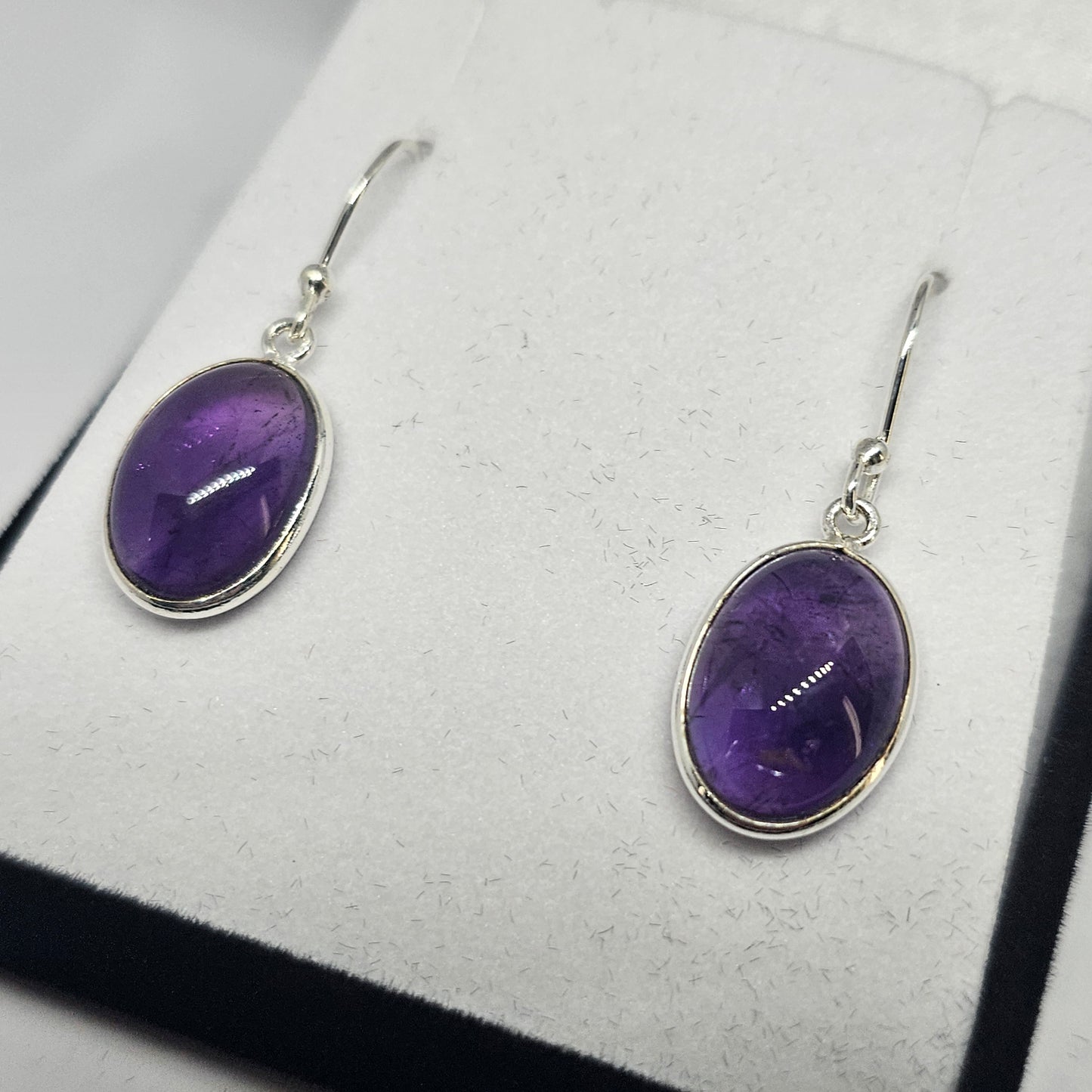 Amethyst Sterling Silver Earrings - Rivendell Shop