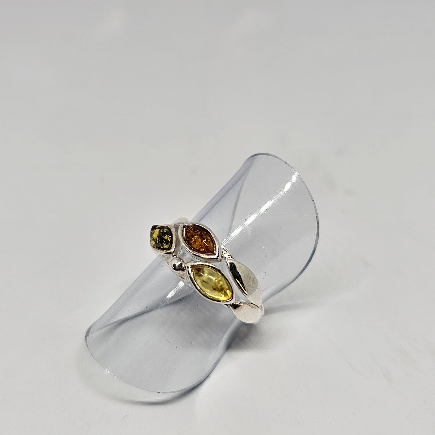 Amber Sterling Silver Ring - Rivendell Shop