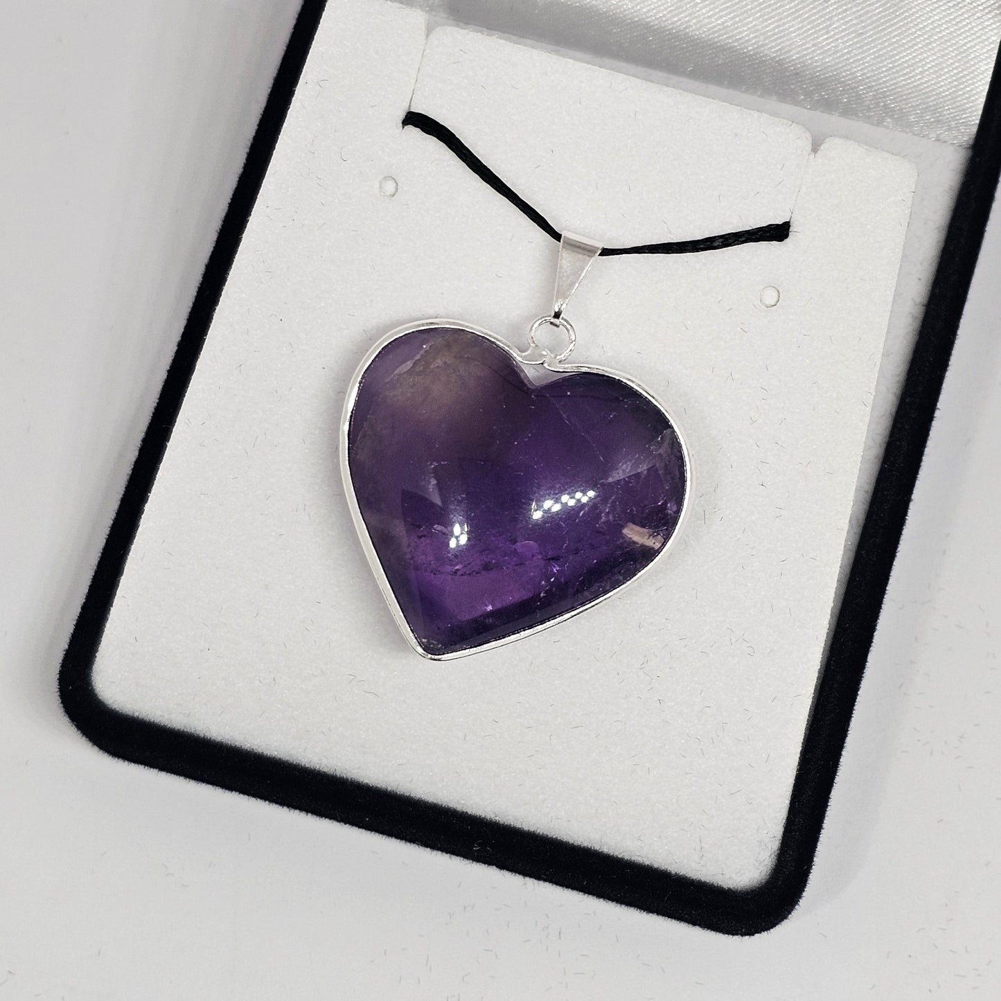 Amethyst Heart Pendant - Rivendell Shop