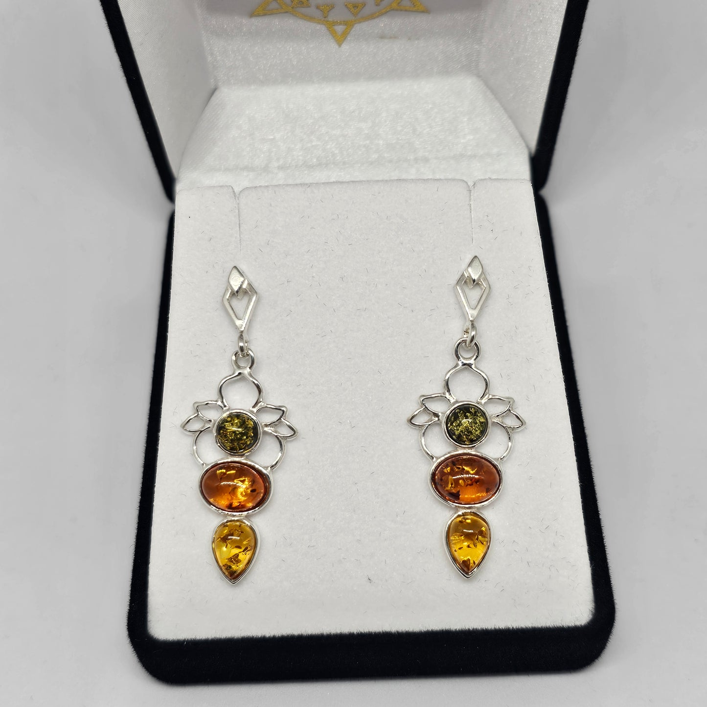 Amber Earrings - Sterling silver 925 - Rivendell Shop