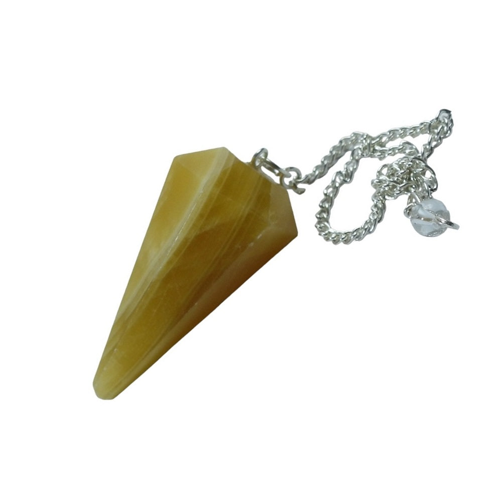 Golden Quartz 6 Facet Pendulum - Rivendell Shop
