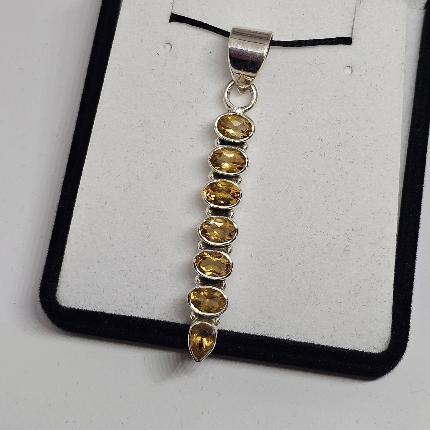 Citrine Sterling Silver Pendant - Rivendell Shop