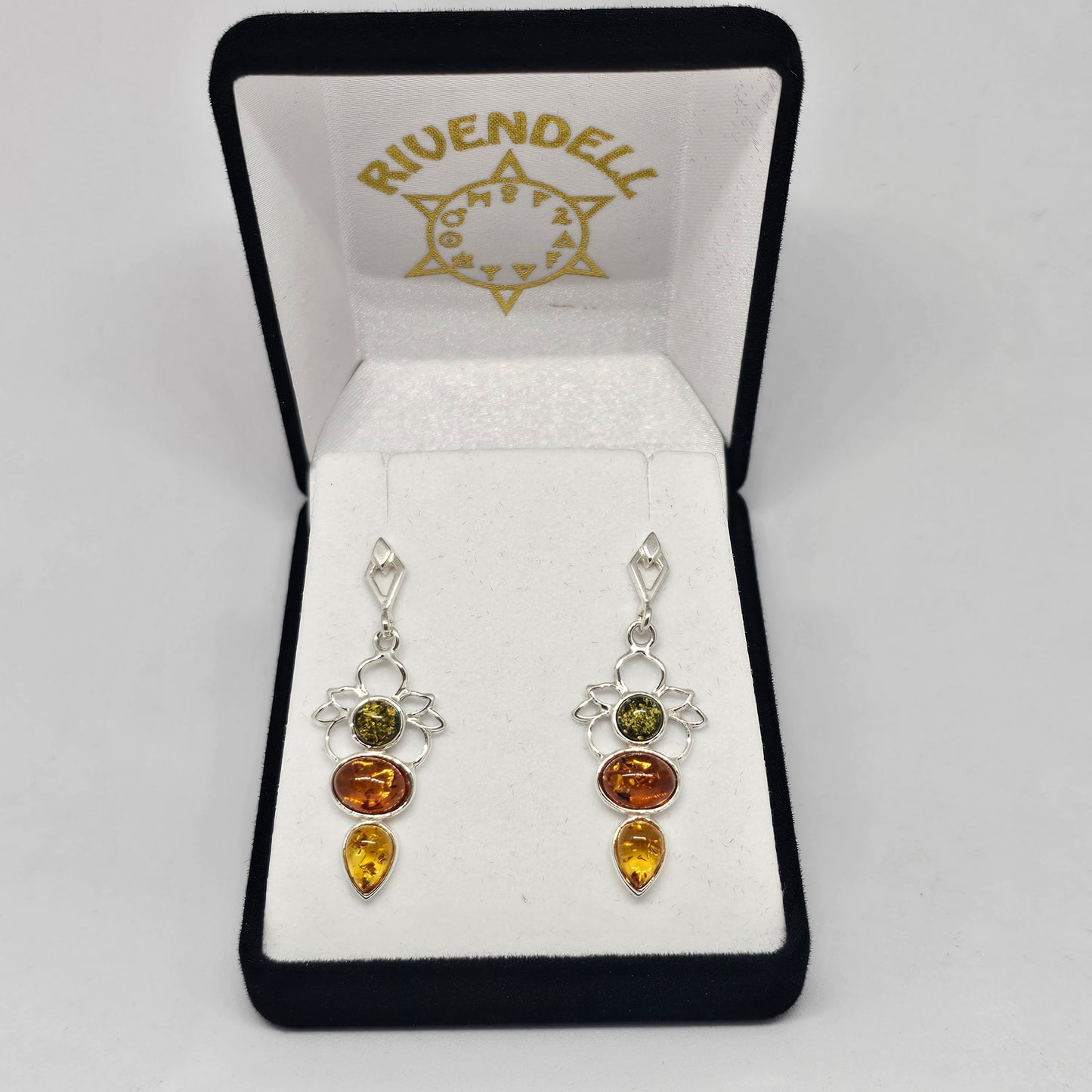 Amber Earrings - Sterling silver 925 - Rivendell Shop