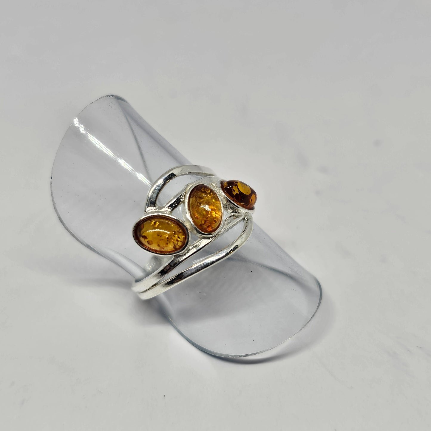 Amber Sterling Silver Ring - Rivendell Shop