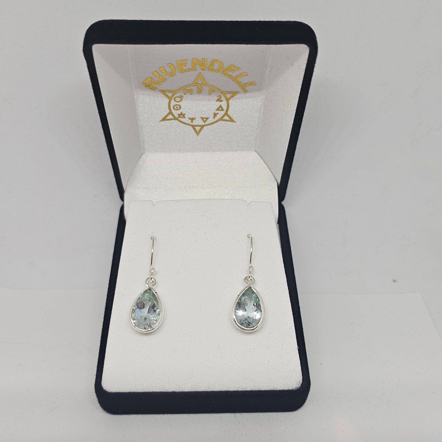 Blue Topaz Sterling Silver Earrings - Rivendell Shop