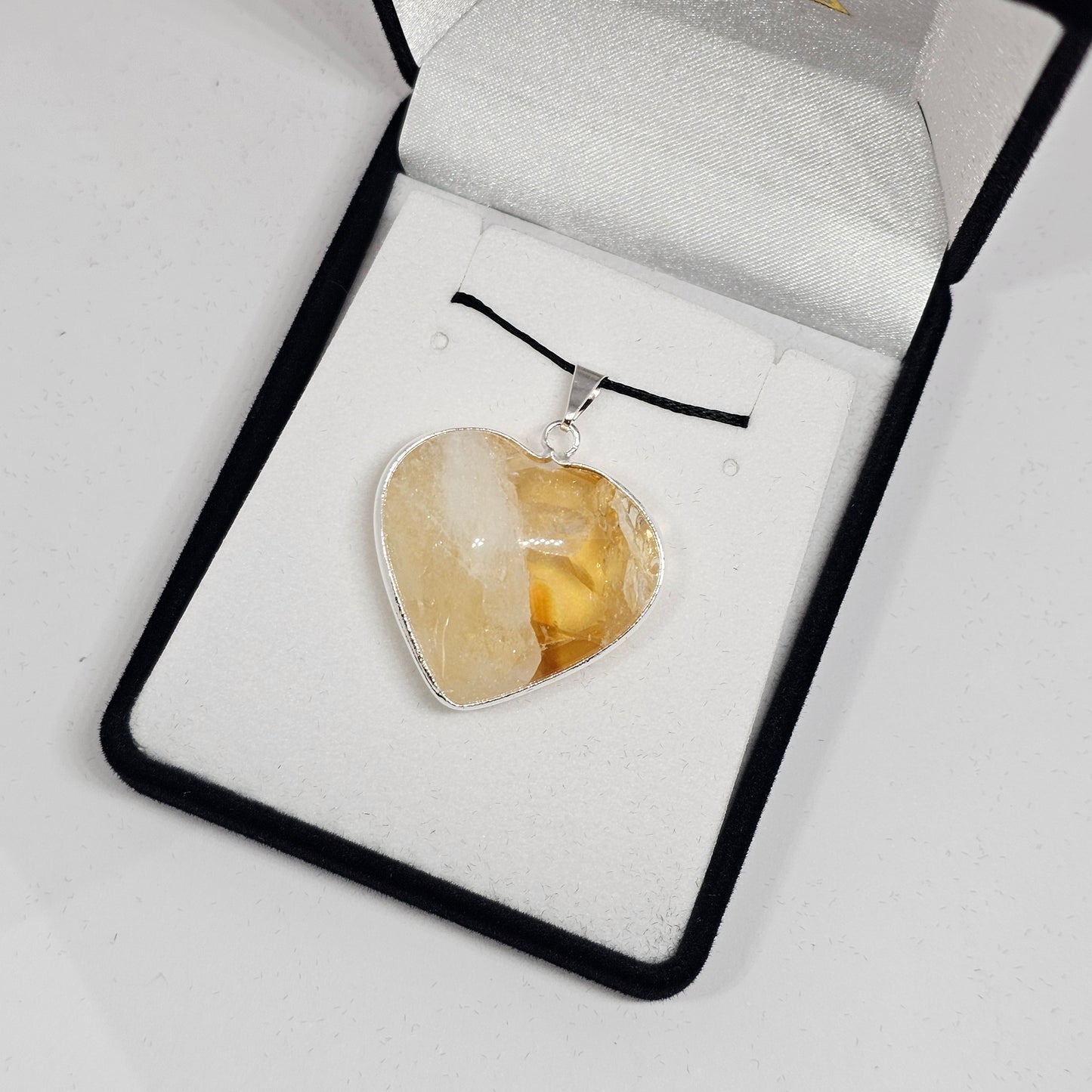 Citrine Heart Pendant - Rivendell Shop