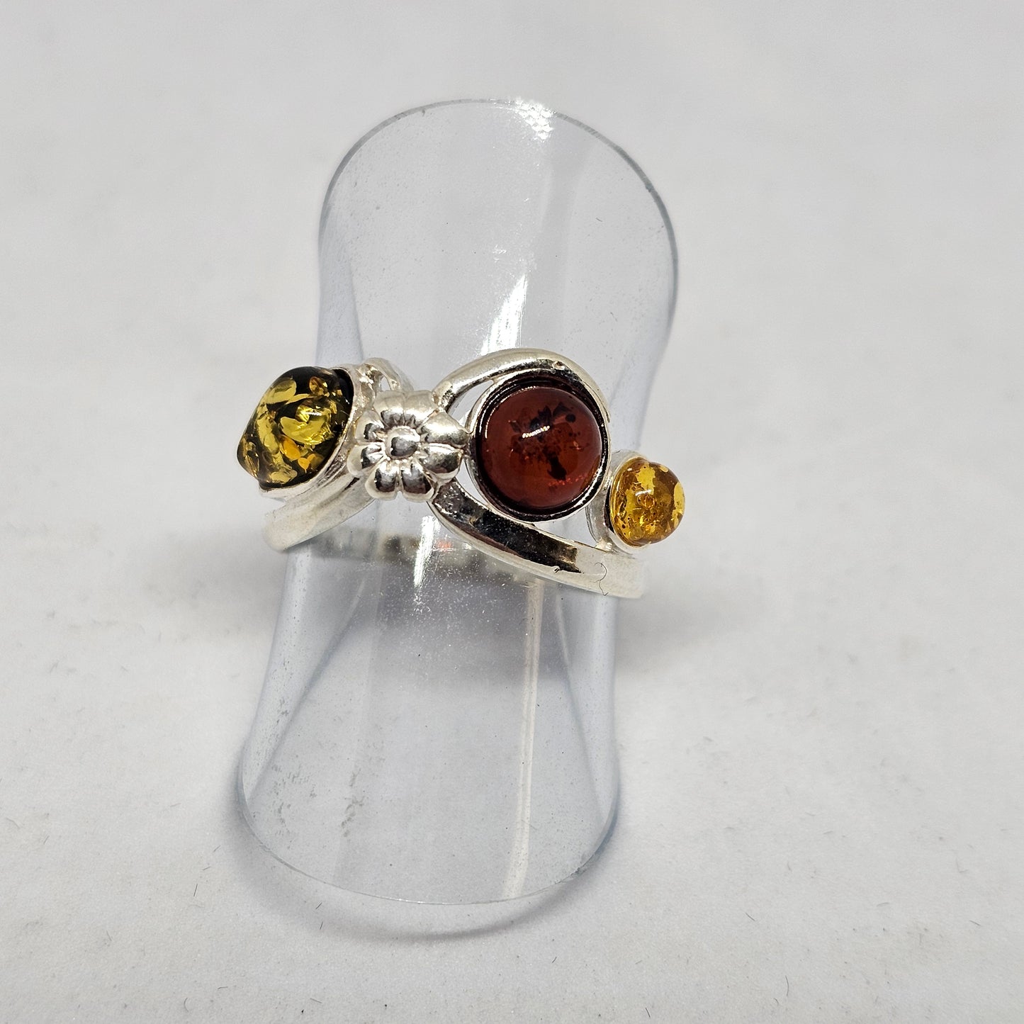 Amber Flower Ring - Rivendell Shop