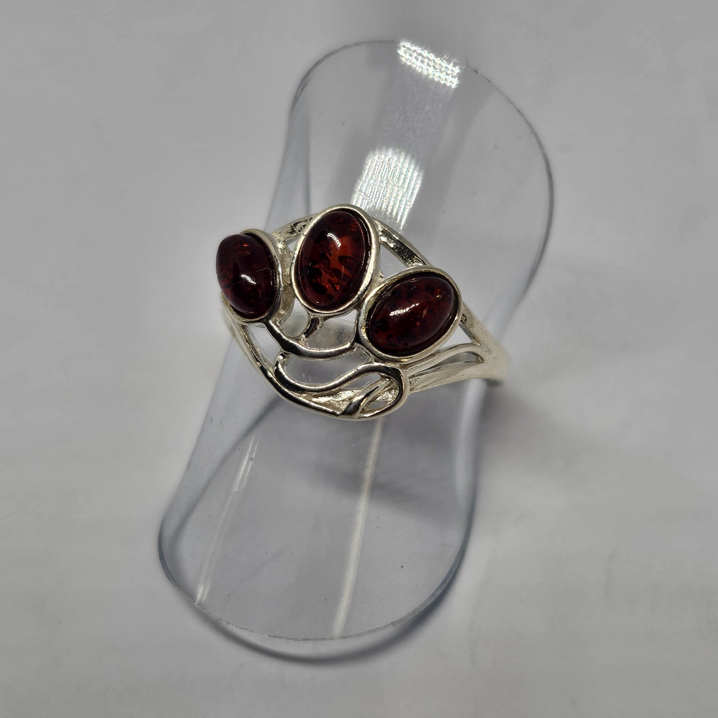 Amber Sterling Silver Ring - Rivendell Shop