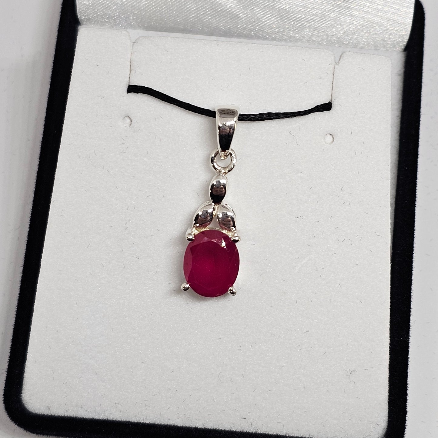 Ruby Sterling Silver Pendant - Rivendell Shop