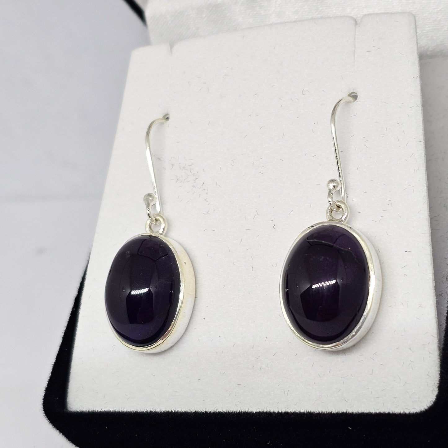 Amethyst Sterling Silver Earrings - Rivendell Shop