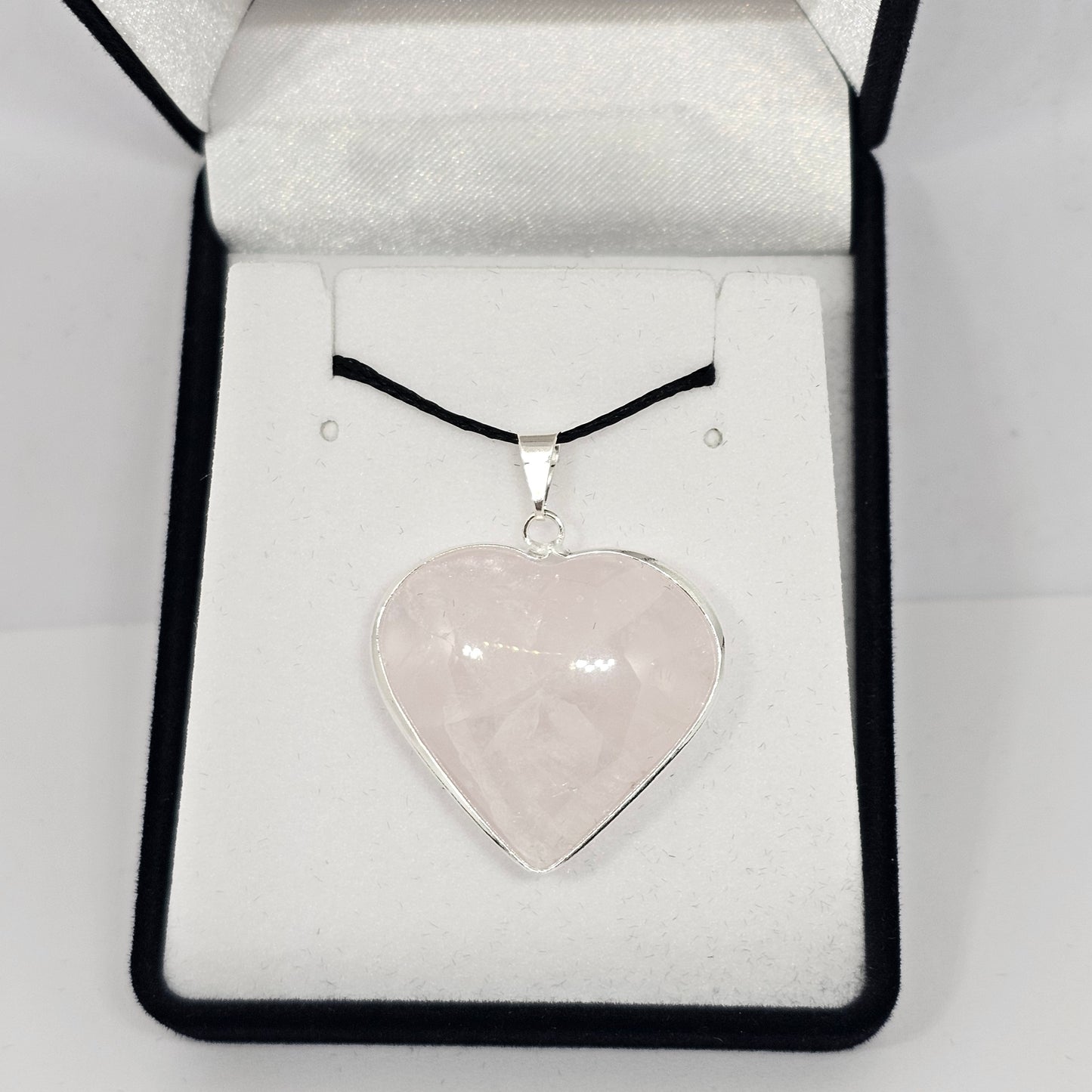 Rose Quartz Heart Pendant - Rivendell Shop