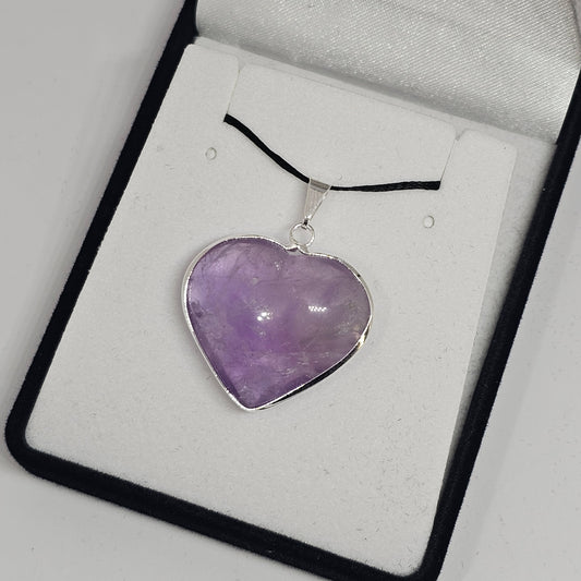Amethyst Heart Pendant - Rivendell Shop