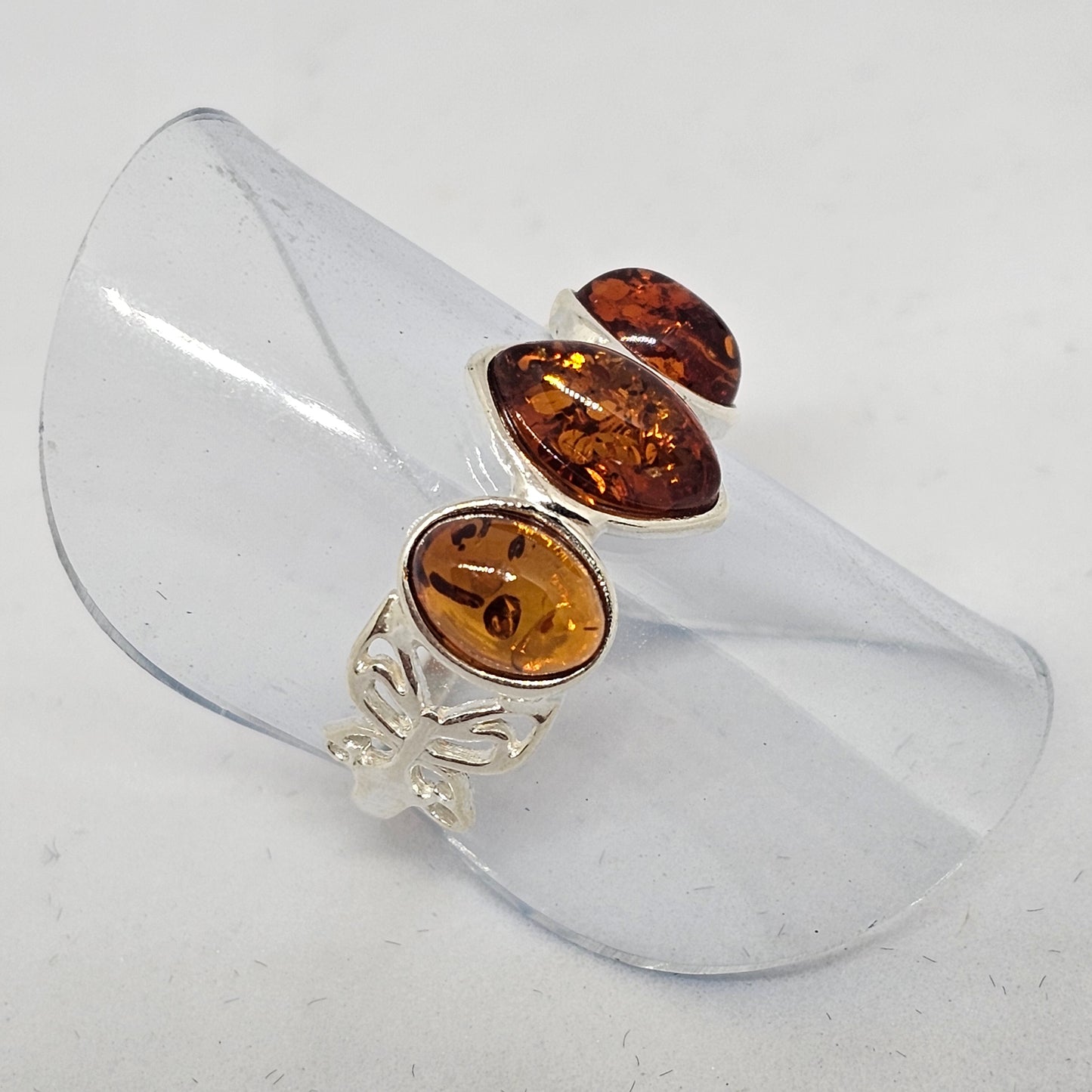 Amber Butterfly Ring - Rivendell Shop