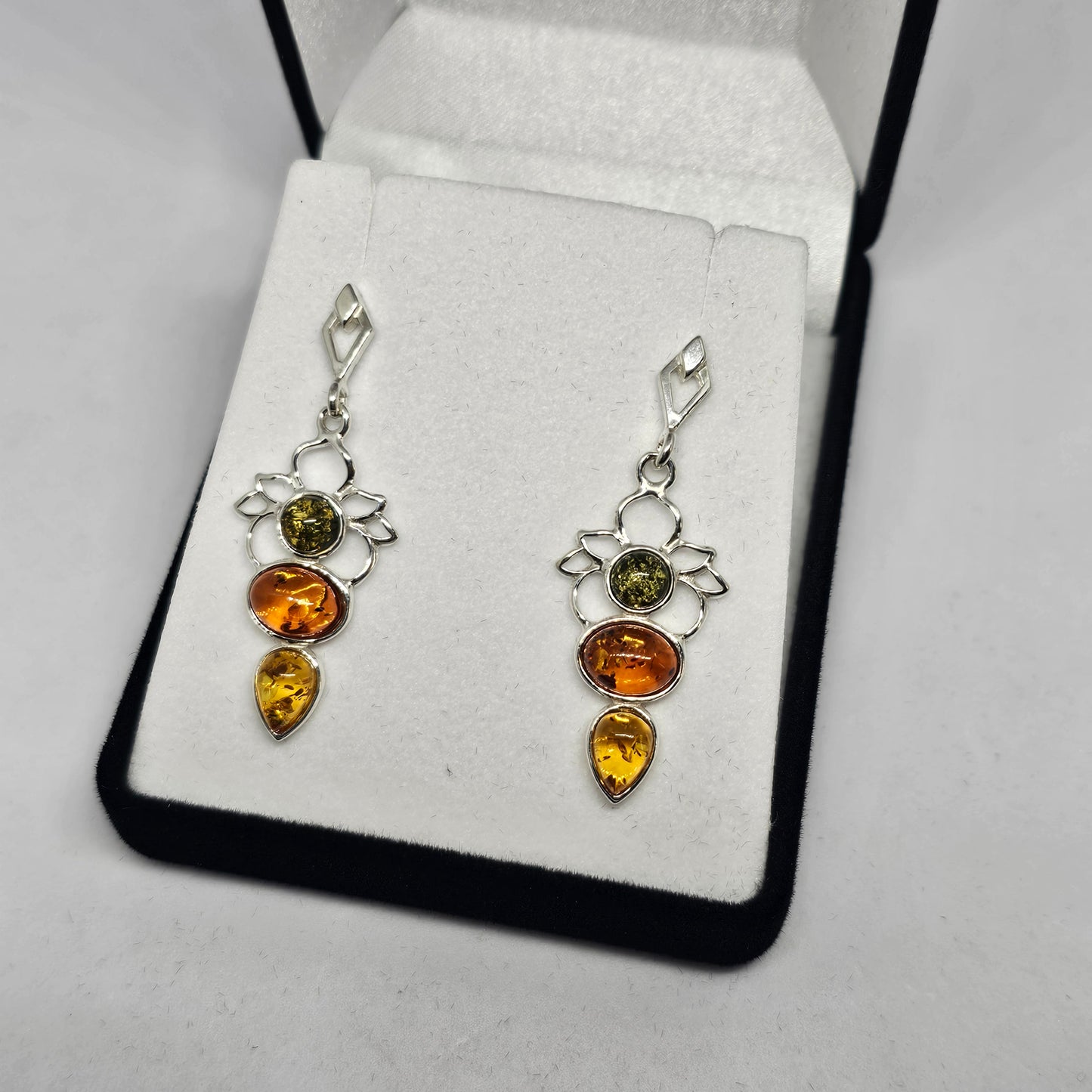 Amber Earrings - Sterling silver 925 - Rivendell Shop