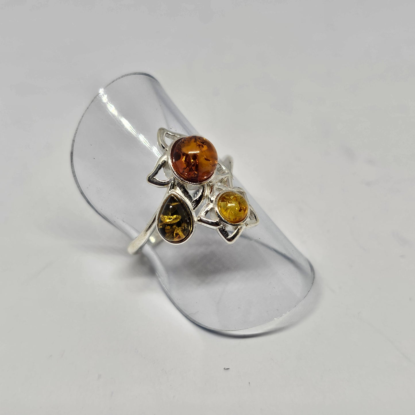 Amber Sterling Silver Ring - Rivendell Shop