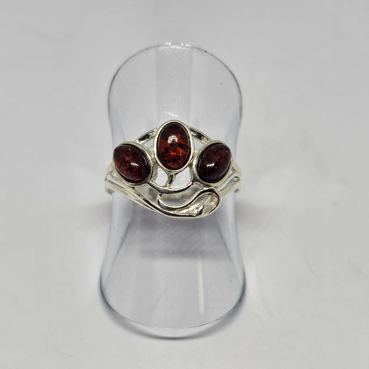 Amber Sterling Silver Ring - Rivendell Shop
