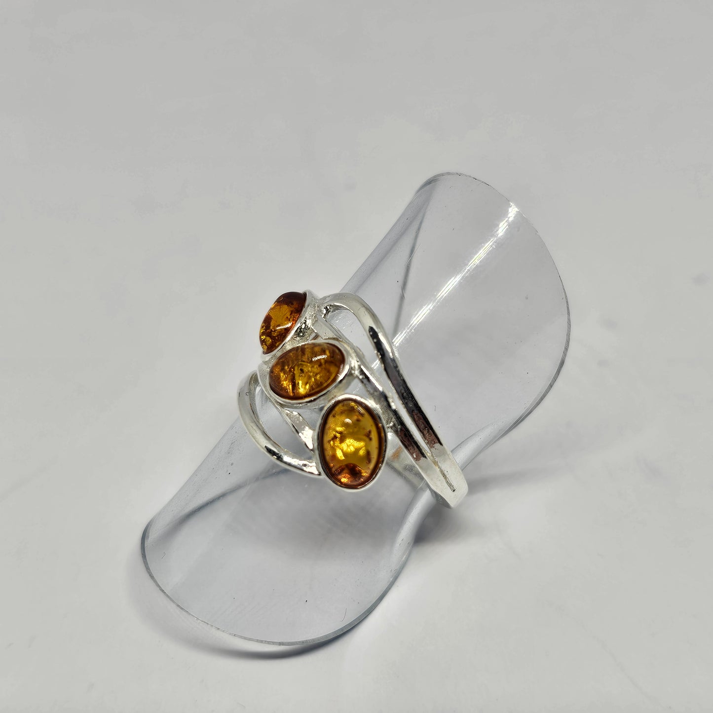 Amber Sterling Silver Ring - Rivendell Shop