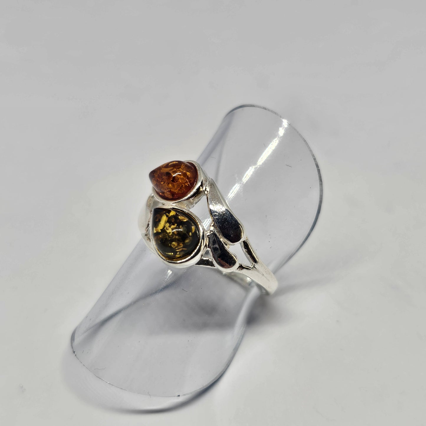Amber Sterling Silver Ring - Rivendell Shop