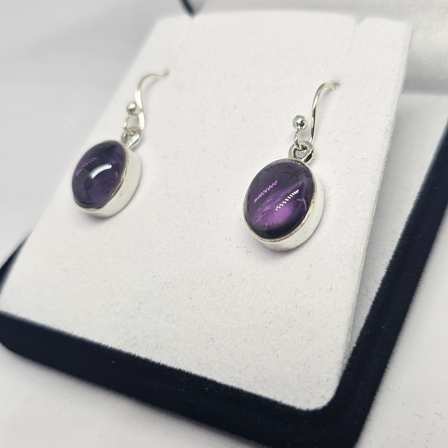 Amethyst Sterling Silver Earrings - Rivendell Shop