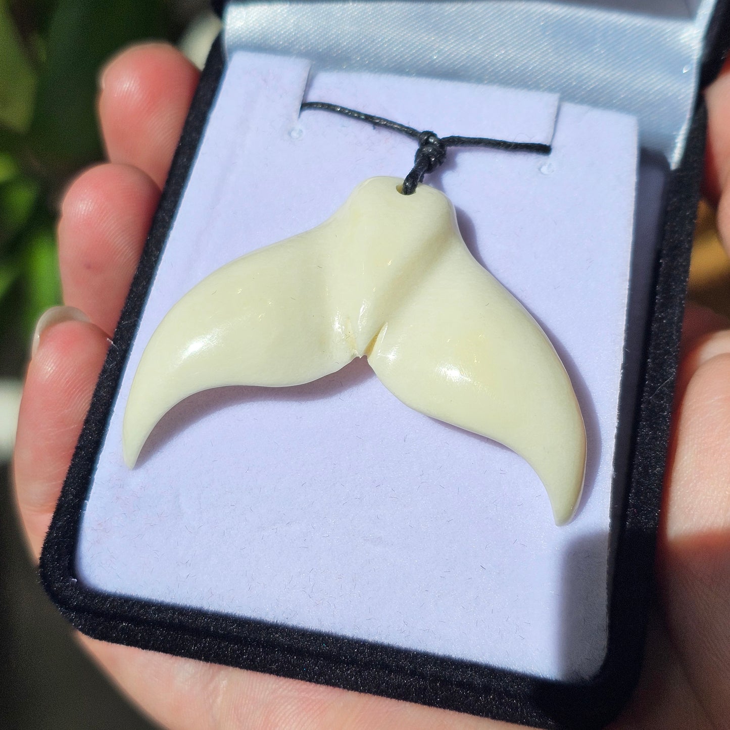 Bone Whale Tail Pendant - Rivendell Shop