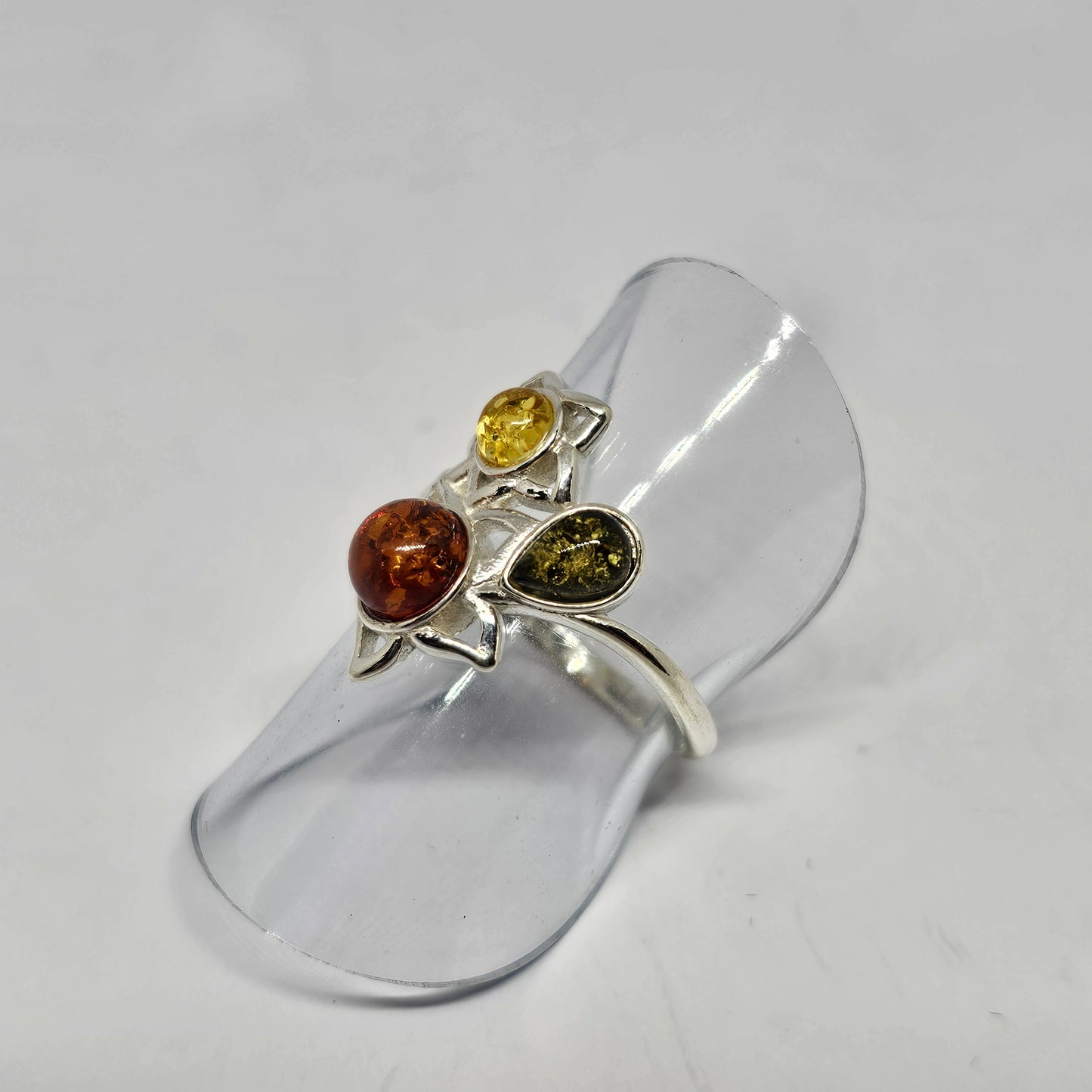 Amber Sterling Silver Ring - Rivendell Shop