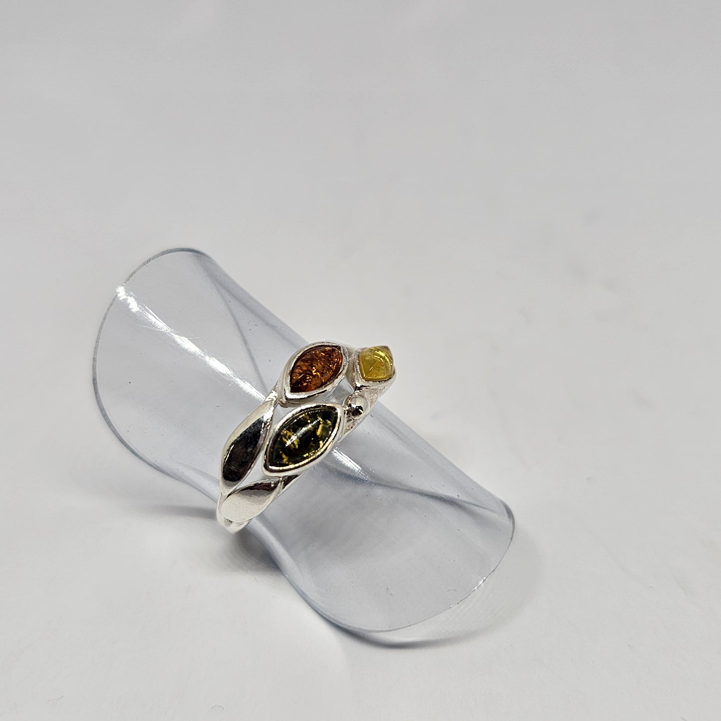 Amber Sterling Silver Ring - Rivendell Shop