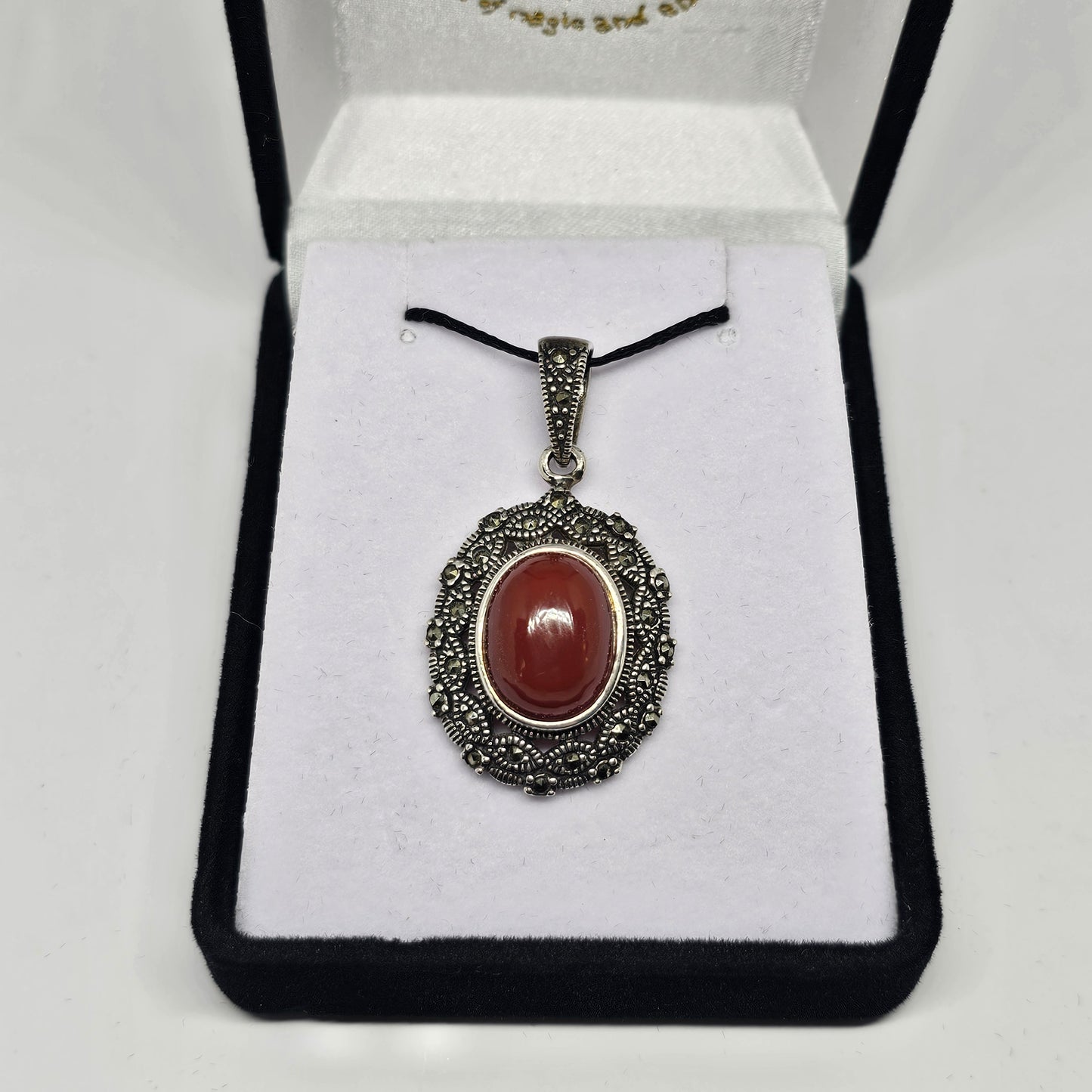 Carnelian Sterling Silver Pendant