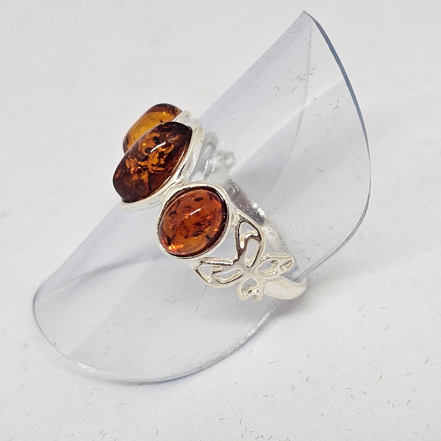 Amber Butterfly Ring - Rivendell Shop