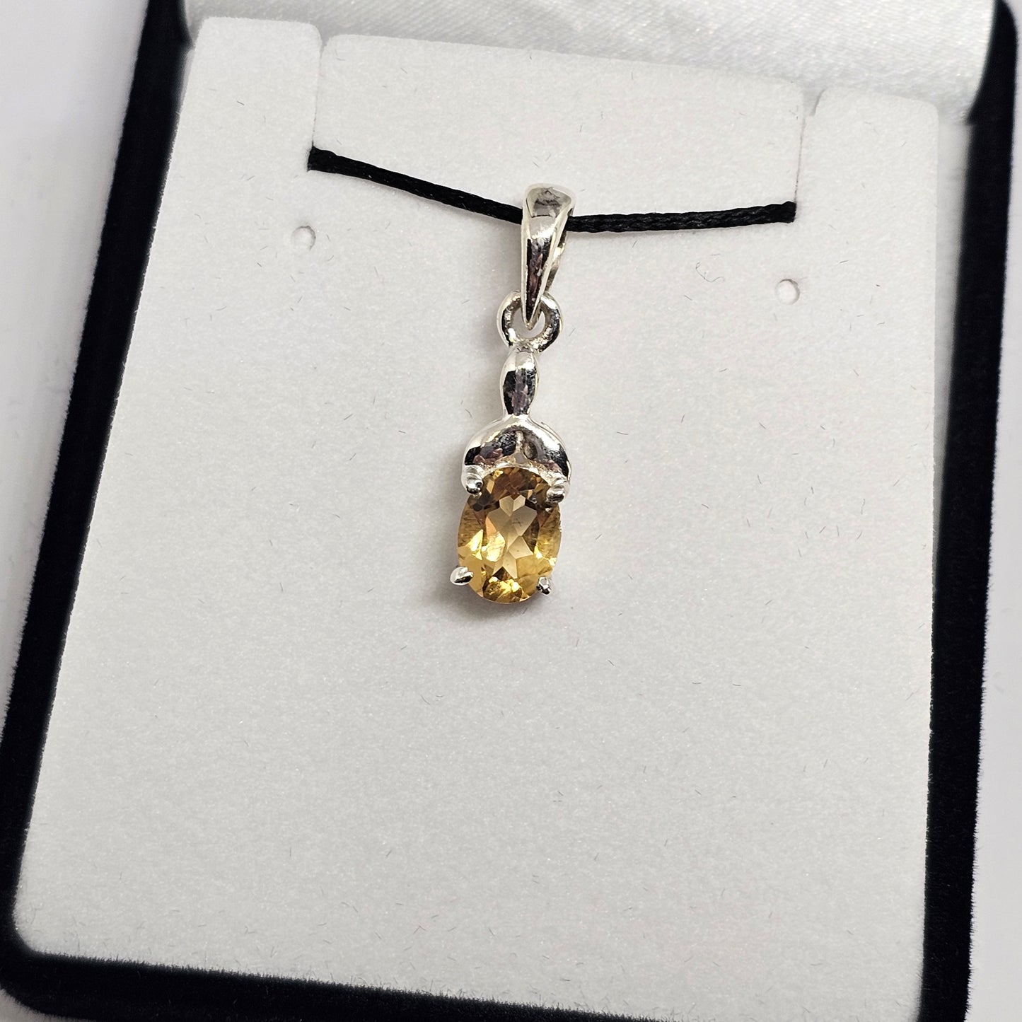 Citrine Sterling Silver Pendant - Rivendell Shop