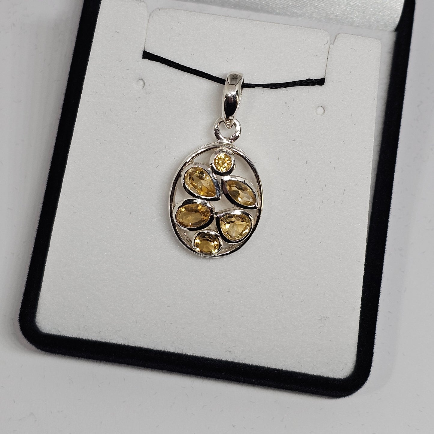 Citrine Sterling Silver Pendant - Rivendell Shop
