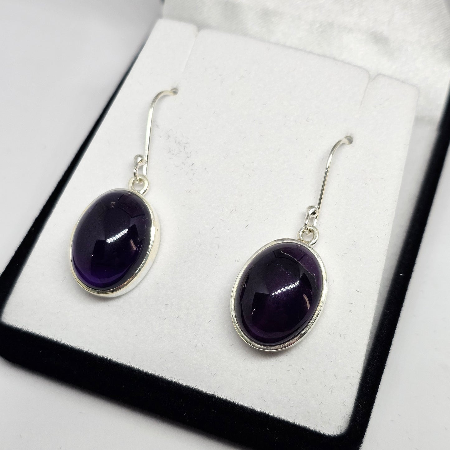 Amethyst Sterling Silver Earrings - Rivendell Shop