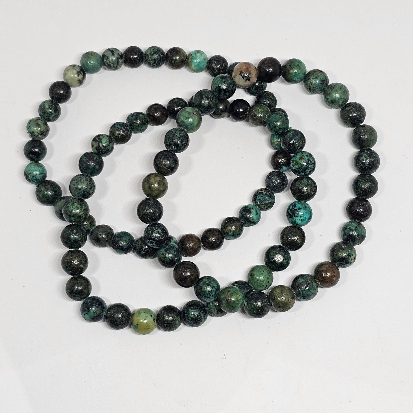 African Turquoise Round Bead Bracelet - Rivendell Shop
