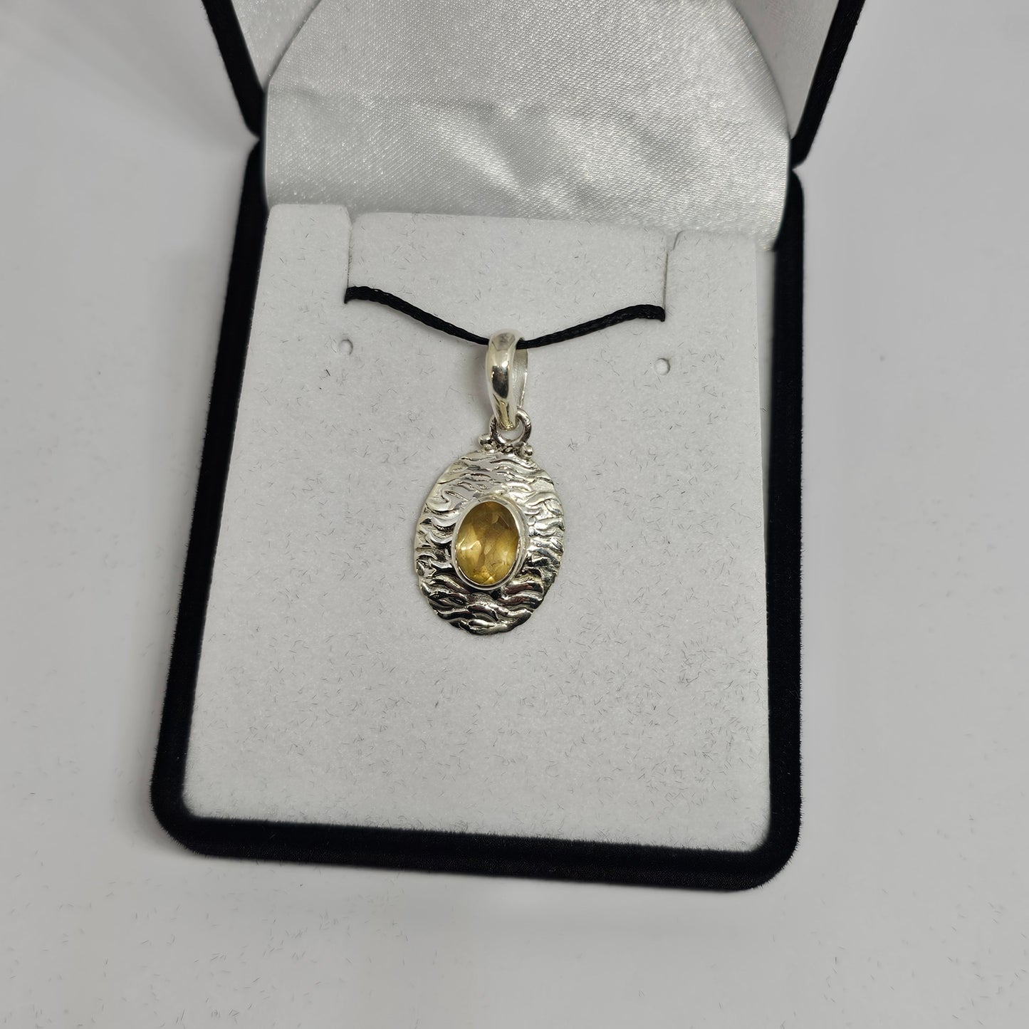 Citrine Sterling Silver Pendant - Rivendell Shop
