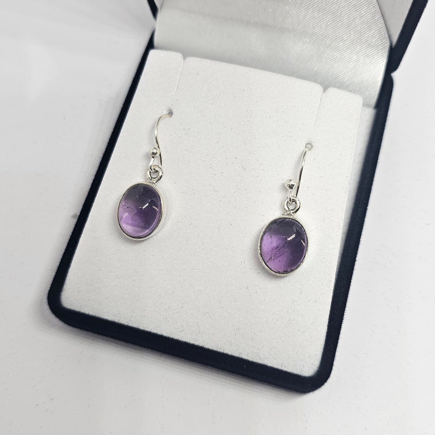 Amethyst Sterling Silver Earrings - Rivendell Shop
