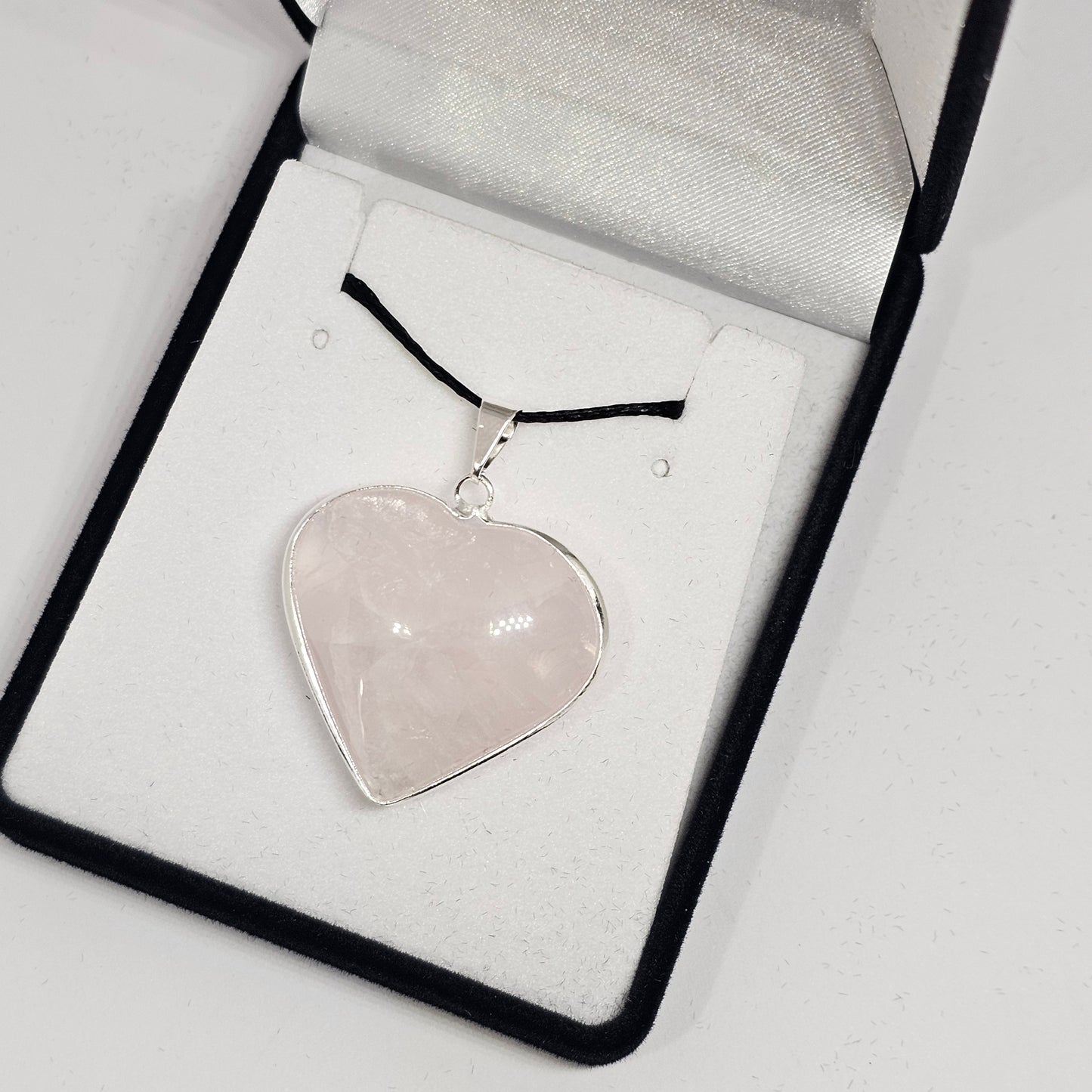 Rose Quartz Heart Pendant - Rivendell Shop
