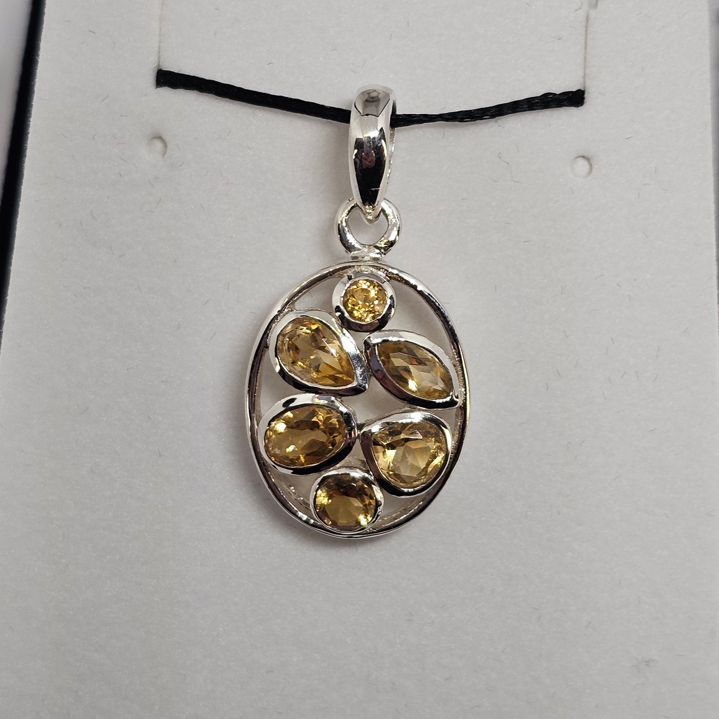 Citrine Sterling Silver Pendant - Rivendell Shop
