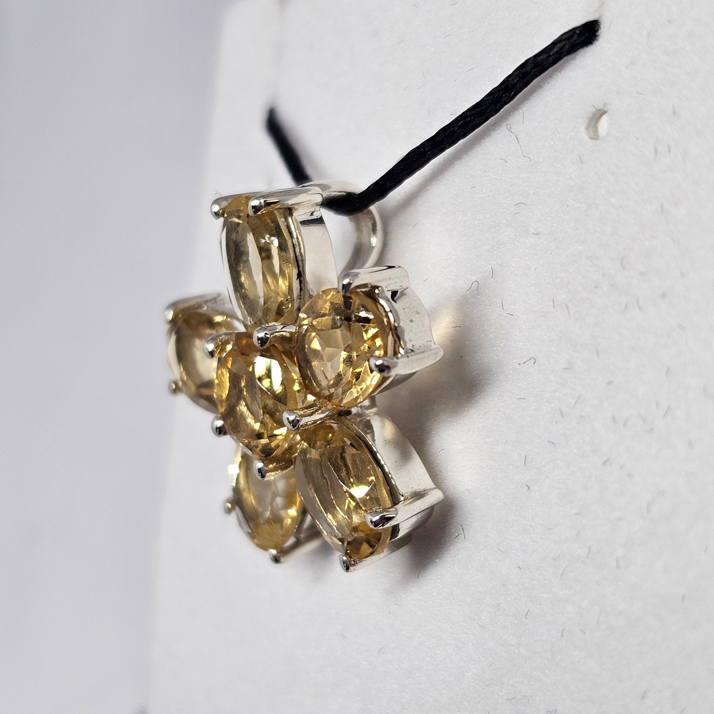 Citrine Sterling Silver Pendant - Rivendell Shop